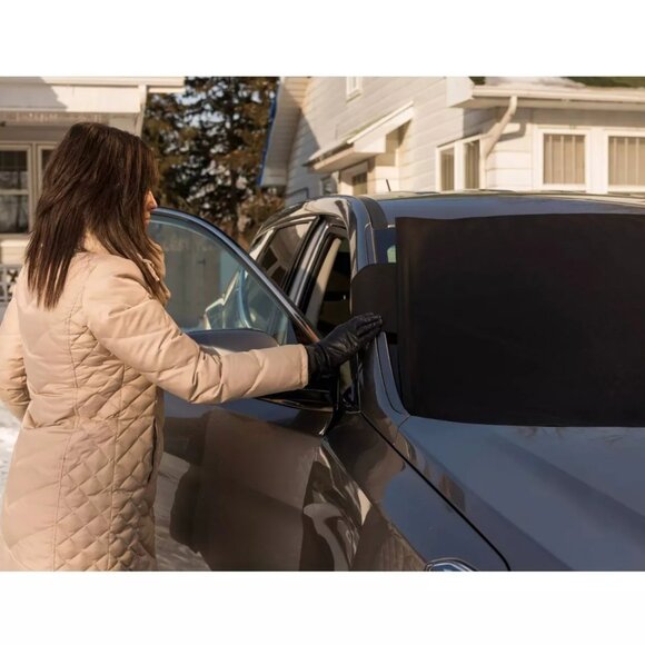 Frost Guard Plus Winter Windshield Cover, ST for Small Trucks, Black - Picture 3 of 12